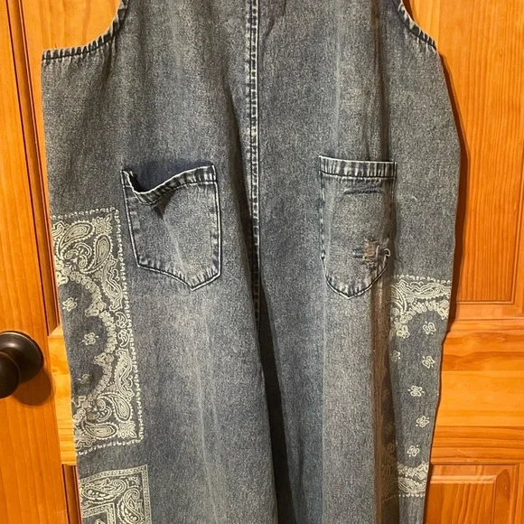 Easel Blue Denim Overalls - Picture 2 of 7